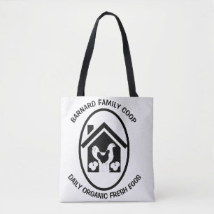 Tote Bag Agritourisme rustique OEufs frais bio Poulets Cade