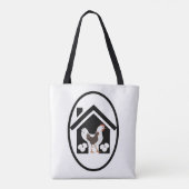 Tote Bag Agritourisme rustique OEufs frais bio Poulets Cade (Dos)