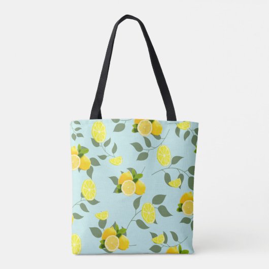 Tote Bag Agrumes TROPICALES FRUITS D'ÉTÉ Citron orange tran (Dos)