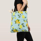 Tote Bag Agrumes TROPICALES FRUITS D'ÉTÉ Citron orange tran (De près)