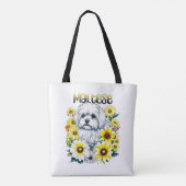 Tote Bag Ai Art de l'aquarelle maltaise pour les propriétai (Dos)