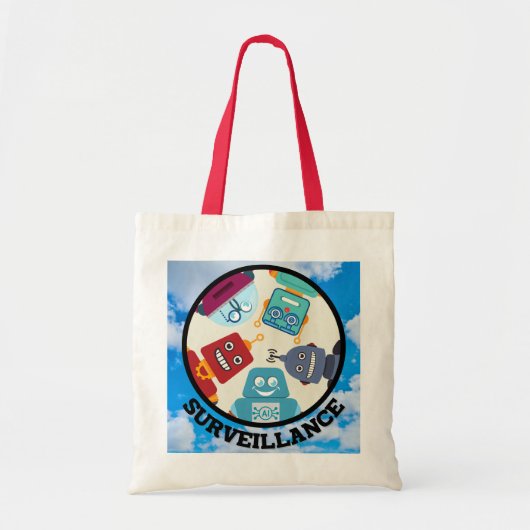 Tote Bag AI (Intelligence Artificielle) - Surveillance (Devant)