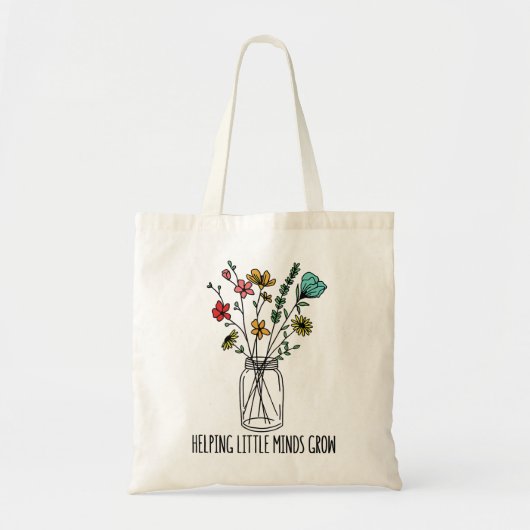 Tote Bag Aider Les Petits Esprits À Revenir À L'Enseignant (Devant)