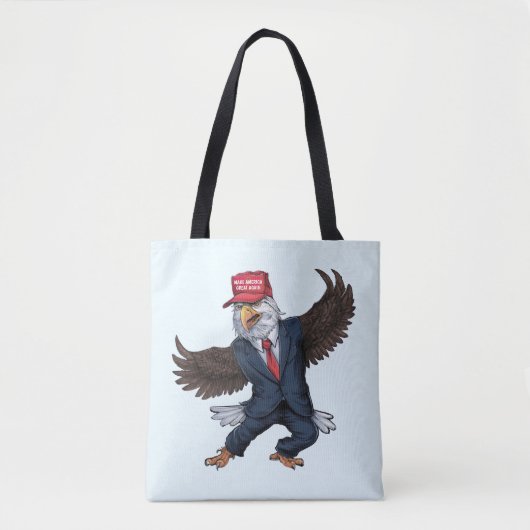 Tote Bag Aigle américain drôle (Devant)