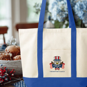 Tote Bag Aigle américain patriotique Joyeux 250e anniversai
