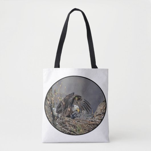Tote Bag Aigle avec son bébé (Devant)