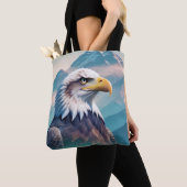 Tote Bag Aigle Bald Double exposition Nature animale Wilder (De près)