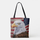 Tote Bag Aigle et drapeau américains (Dos)