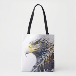 Tote Bag Aigle Portrait animal Nature Peinture faunique