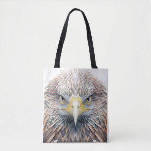 Tote Bag Aigle Portrait animal Nature Peinture faunique