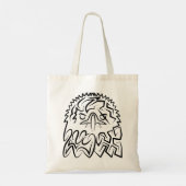 Tote Bag Aigle tribale noire et blanche (Dos)