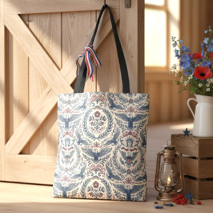 Tote Bag Aigles Americana Fleurs Étoiles et Rayures ID1298