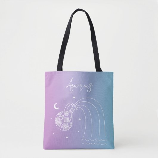 Tote Bag Aiguille du zodiaque d'Aquarius (Devant)