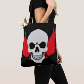 Tote Bag aile de crâne ailes (De près)