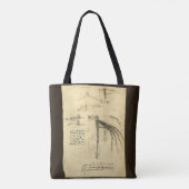 Tote Bag Aile de Léonard de Vinci pour une machine volante, (Dos)