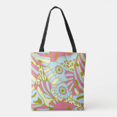 Tote Bag Aile de papillon rose Abstrait (Dos)