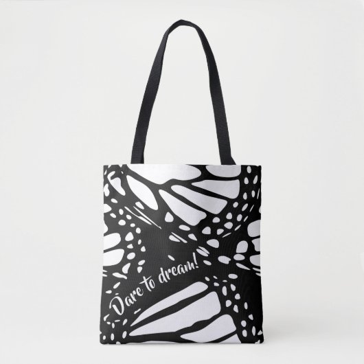 Tote Bag Aile papillon Monarque Abstraite - Osez rêver! (Devant)