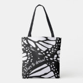 Tote Bag Aile papillon Monarque Abstraite - Osez rêver! (Dos)