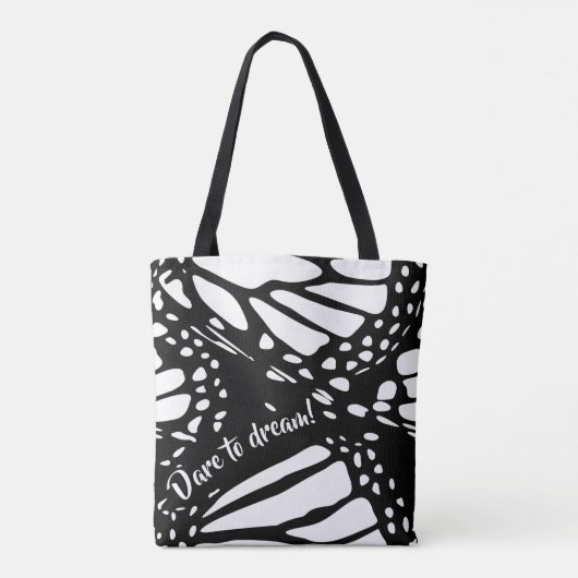 Tote Bag Aile papillon Monarque Abstraite - Osez rêver! (Dos)