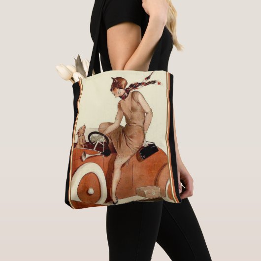 Tote Bag Aileron résistant Fourre-tout d'art déco (De près)
