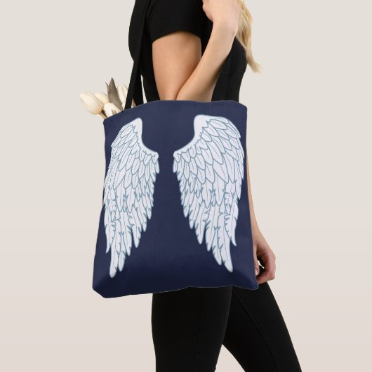 Tote Bag Ailes d'ange et bleu marine (De près)