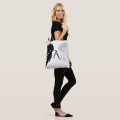 Tote Bag AILES D'ANGE Monogramme Noir + Blanc (Sur le modèle)