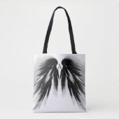 Tote Bag AILES D'ANGE Noir Gris Monogramme (Devant)