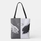 Tote Bag Ailes noires et blanches (Dos)