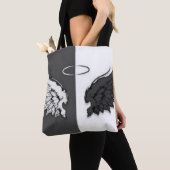 Tote Bag Ailes noires et blanches (De près)