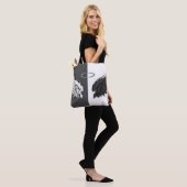 Tote Bag Ailes noires et blanches (Sur le modèle)