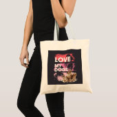 TOTE BAG AIME MES CHIENS (Devant (produit))