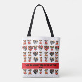 Tote Bag Aimer Boxer Chien Aquarelle romantique (Dos)