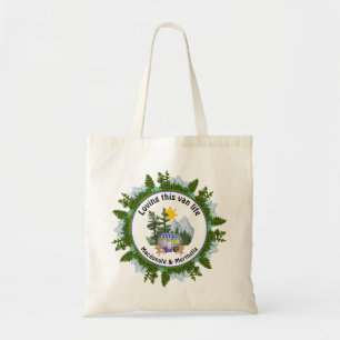 Tote Bag AIMER CETTE VIE VAN CARAVAN Personnalisé Camping C