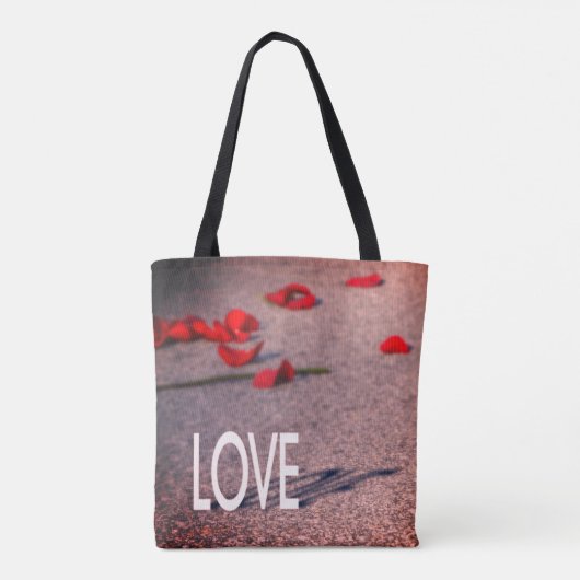 Tote Bag Aimer et pétales Roses (Dos)