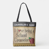 Tote Bag Aimer être conseiller d'orientation | Nom DIY (Dos)