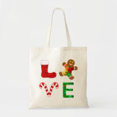 Tote Bag Aimer l'autisme Noël (Devant)