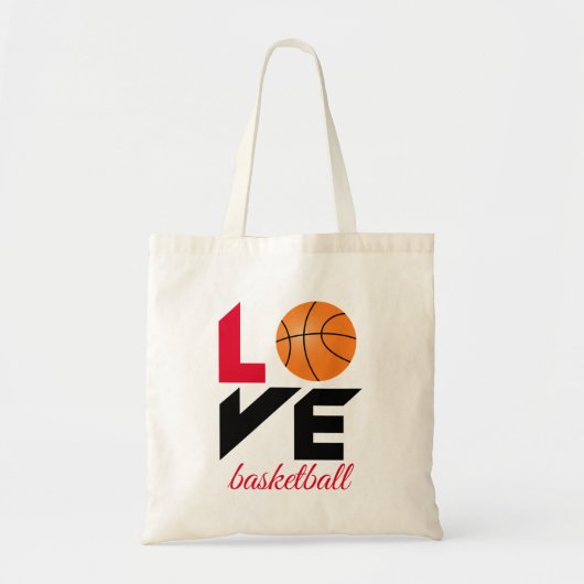 Tote Bag Aimer le basket-ball (Devant)