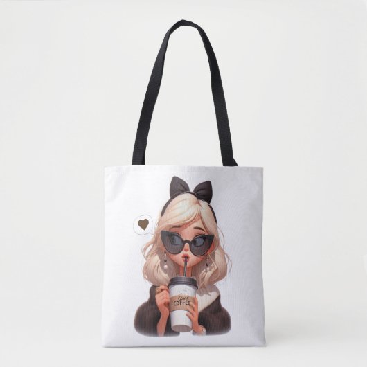 Tote Bag Aimer le café (Devant)