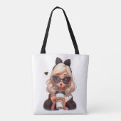 Tote Bag Aimer le café (Dos)