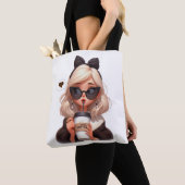 Tote Bag Aimer le café (De près)