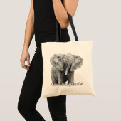 Tote Bag Aimer les éléphants (Devant (produit))