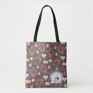 Tote Bag Aimer Machine à coudre Brown