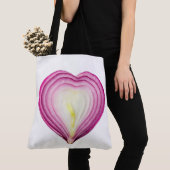 Tote Bag Aimer Oignon Violet Grande Épaule Fourre-tout (De près)