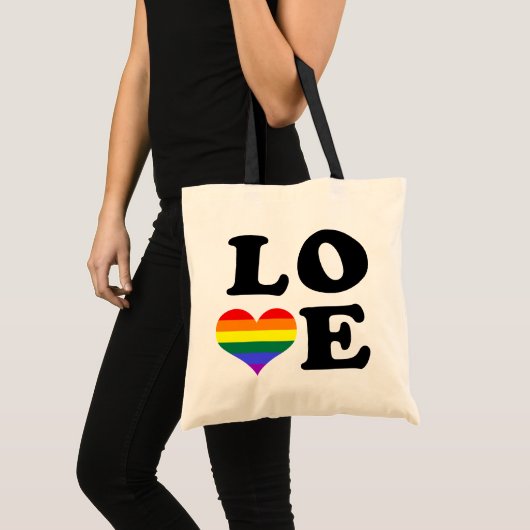 Tote Bag Aimer Rainbow Pride (Devant (produit))