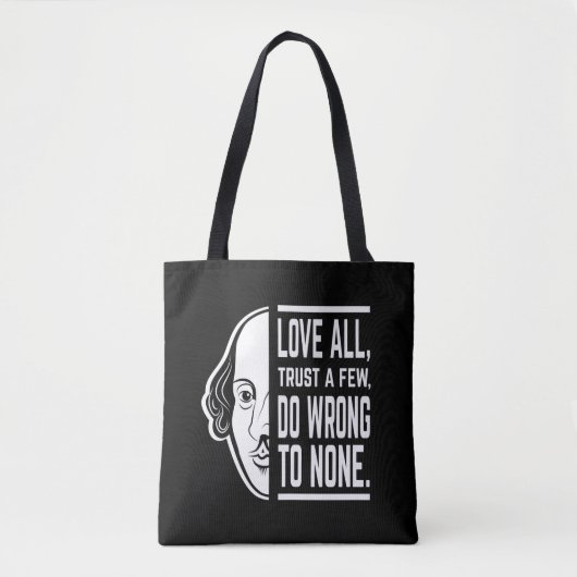 Tote Bag Aimer Tous Faire Confiance À Quelques Shakespeare  (Devant)