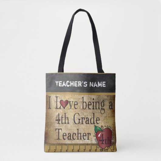 Tote Bag Aimez être un 4ème nom du professeur | (Devant)
