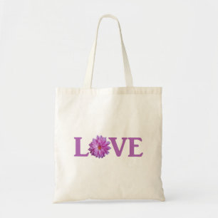 Tote Bag Aimez le Dahlia Lavande