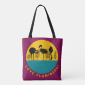 Tote Bag Aimez les flamants roses ! (Dos)