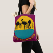 Tote Bag Aimez les flamants roses ! (De près)