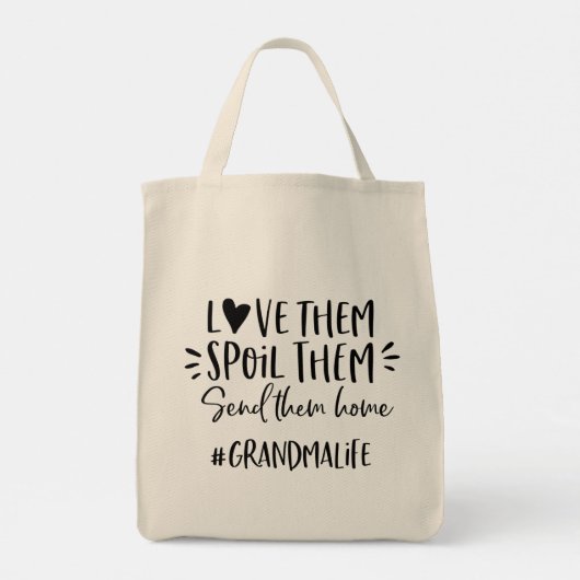 Tote Bag Aimez-les, gâtez-les, renvoyez-les chez eux #grand (Dos)